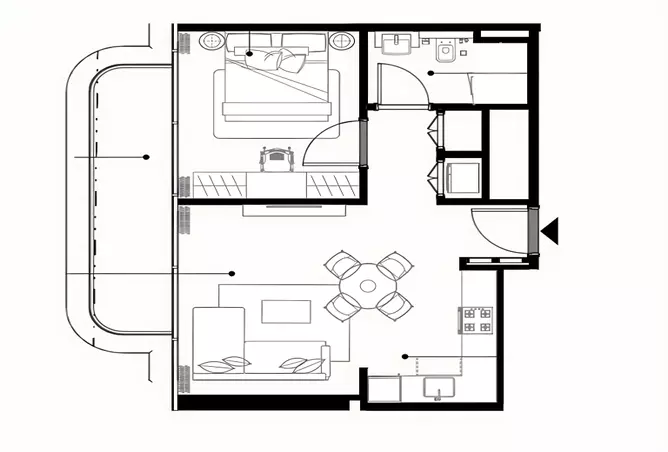 Azizi Wares — 1BR floor plan