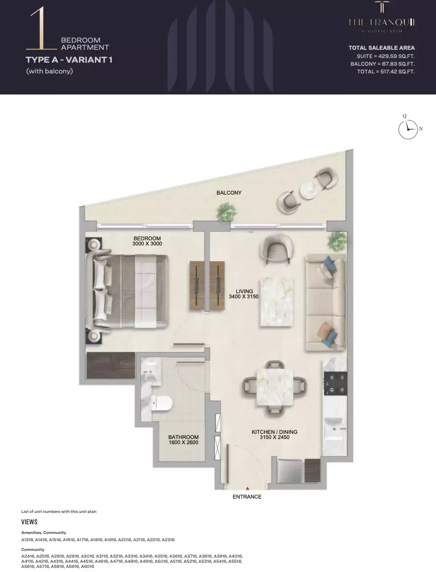 Unit floor plan image