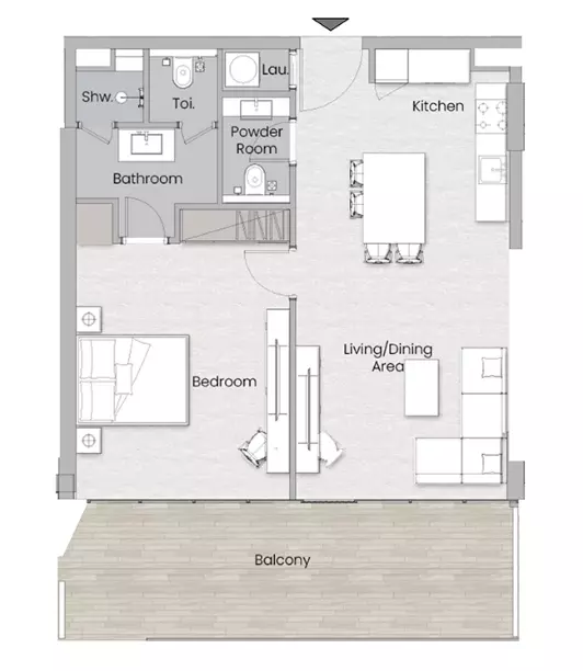 صورة مخطط ارضية الوحدة