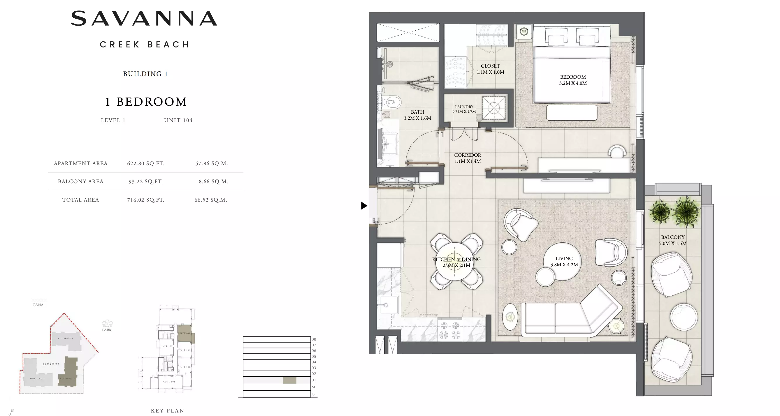 Savanna Level 1 - Unit 104, 1 bed