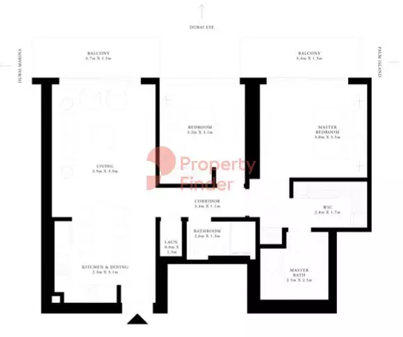 Grand Bleu Tower Unit 03 - Level 18, 2 beds