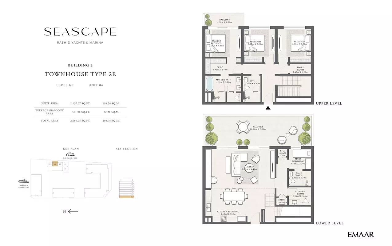Seascape B2-Type 2E, Level GF, Unit 04, 3 beds