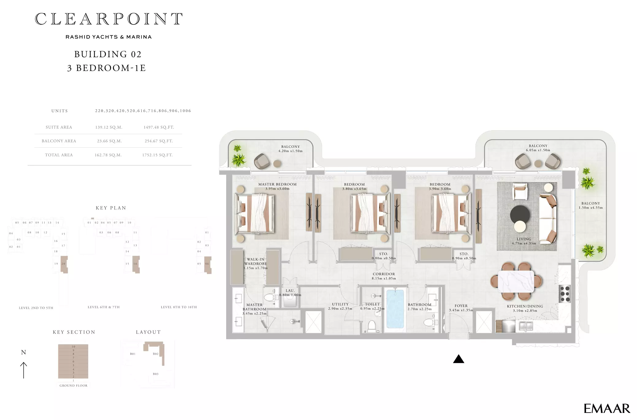 Clearpoint Building 2 _ Type 1E, 3 beds