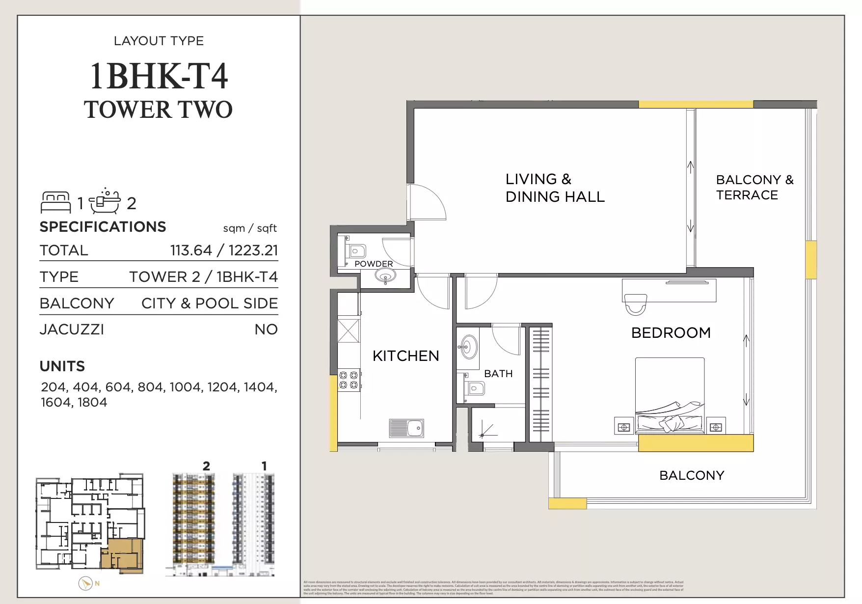 Royal Regency Suites — 1BR floor plan