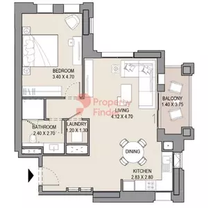 Asayel Type C, 1 bed