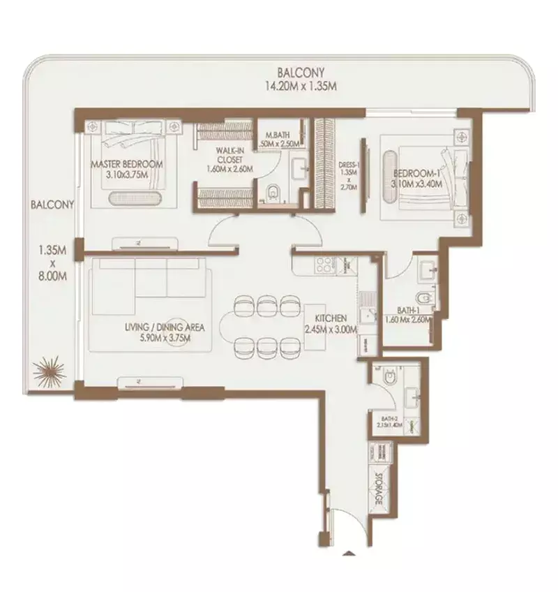 Unit floor plan image