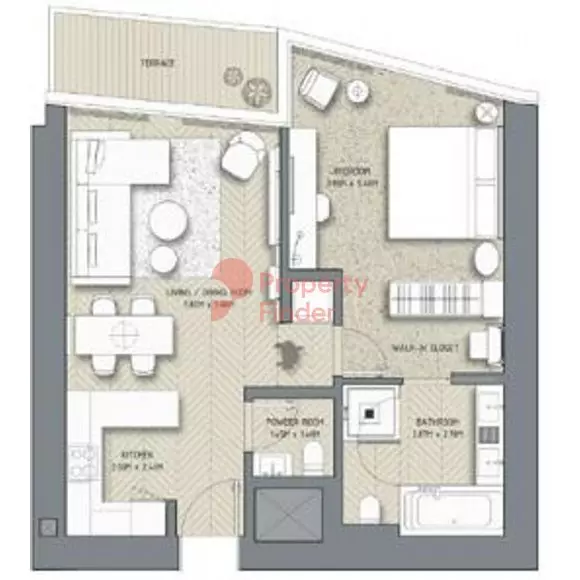 The Address Residences Dubai Opera T2-Unit 05,07, 1 bed