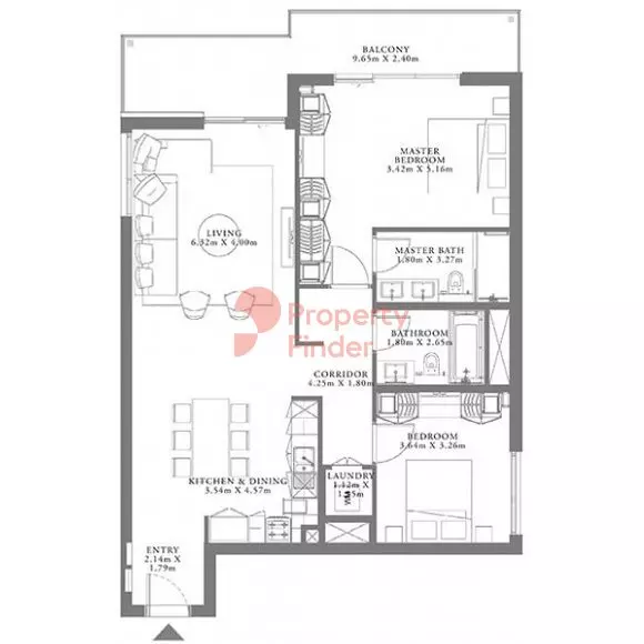 Seagate Type 3B Building 3 Unit 3 Level 7-8, 2 beds