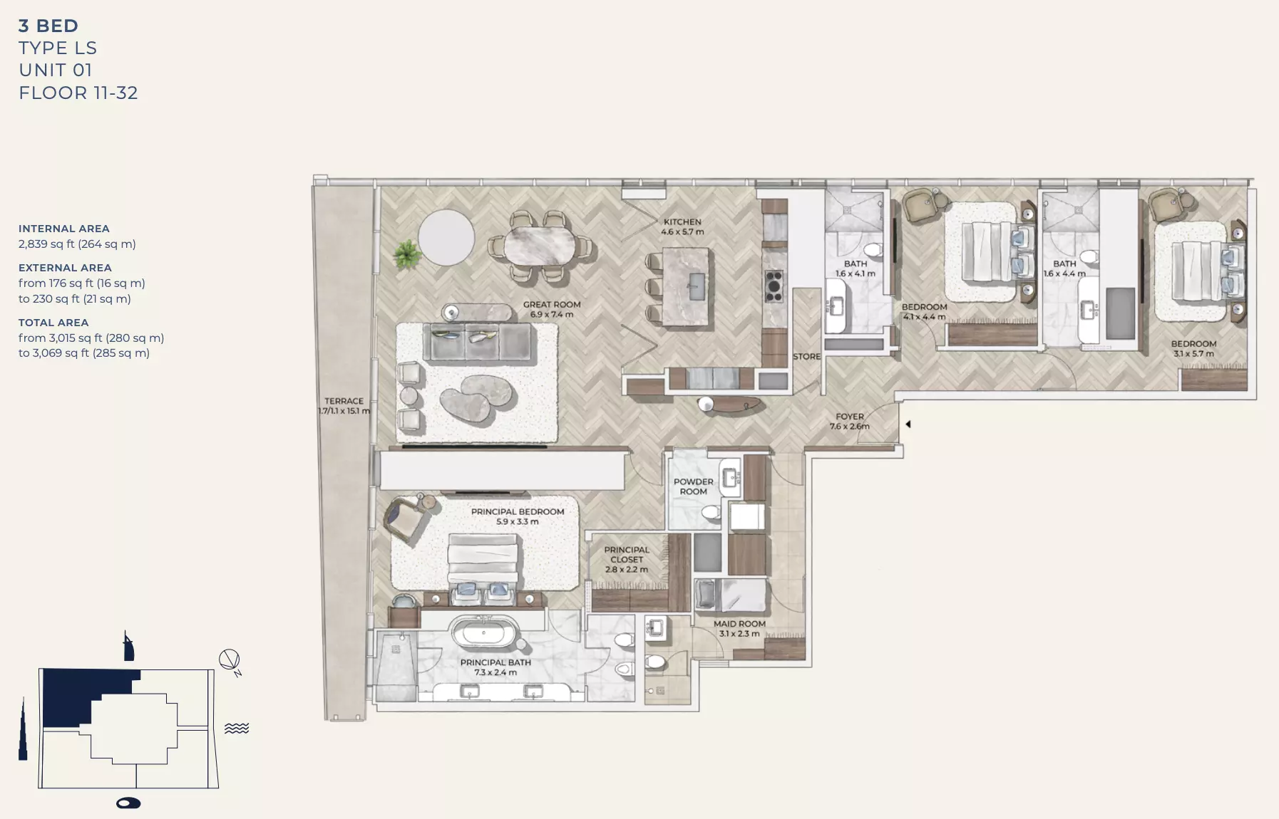 Unit floor plan image
