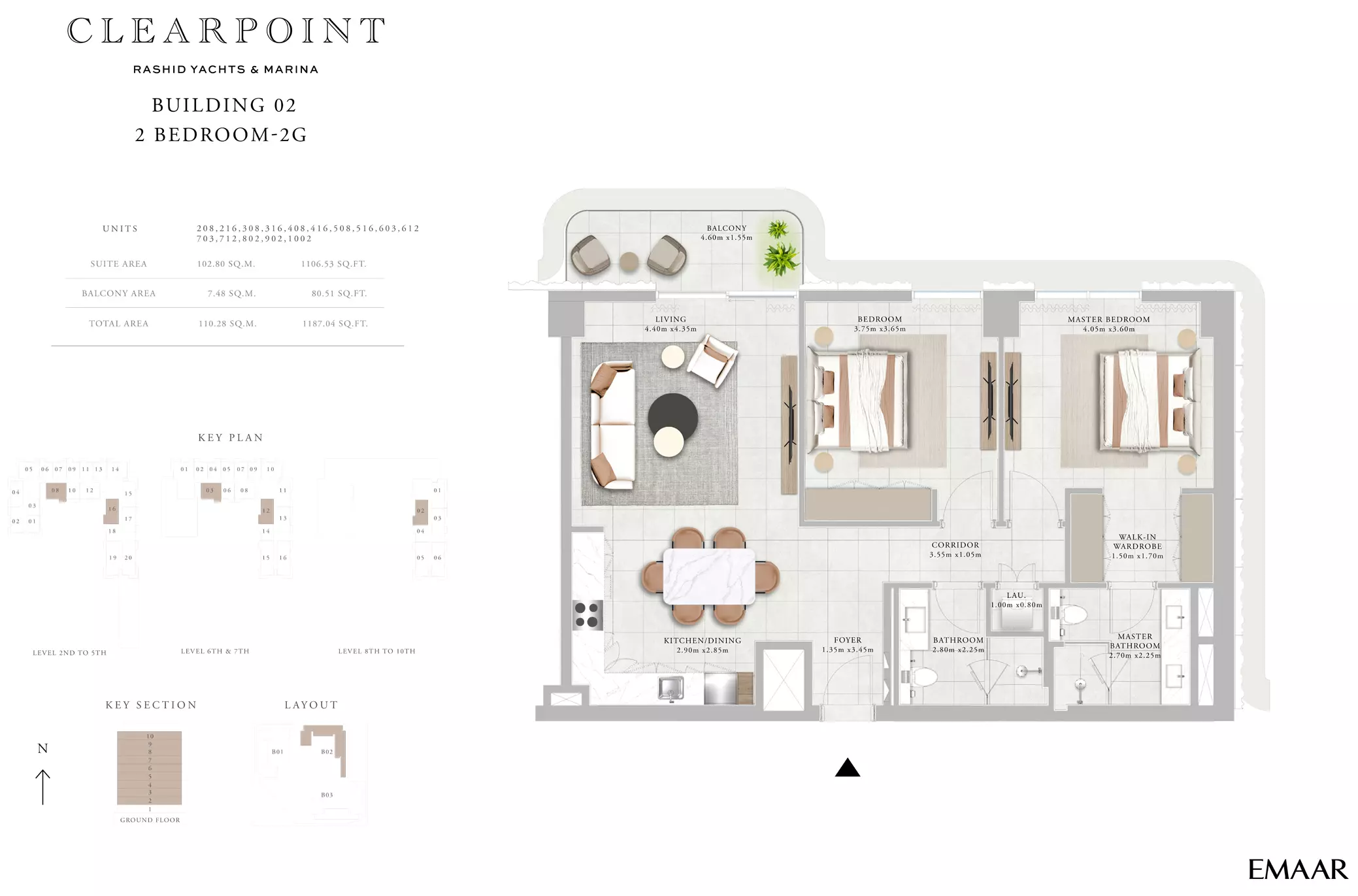 Clearpoint Building 2 _ Type 2F 2BD, 2 beds