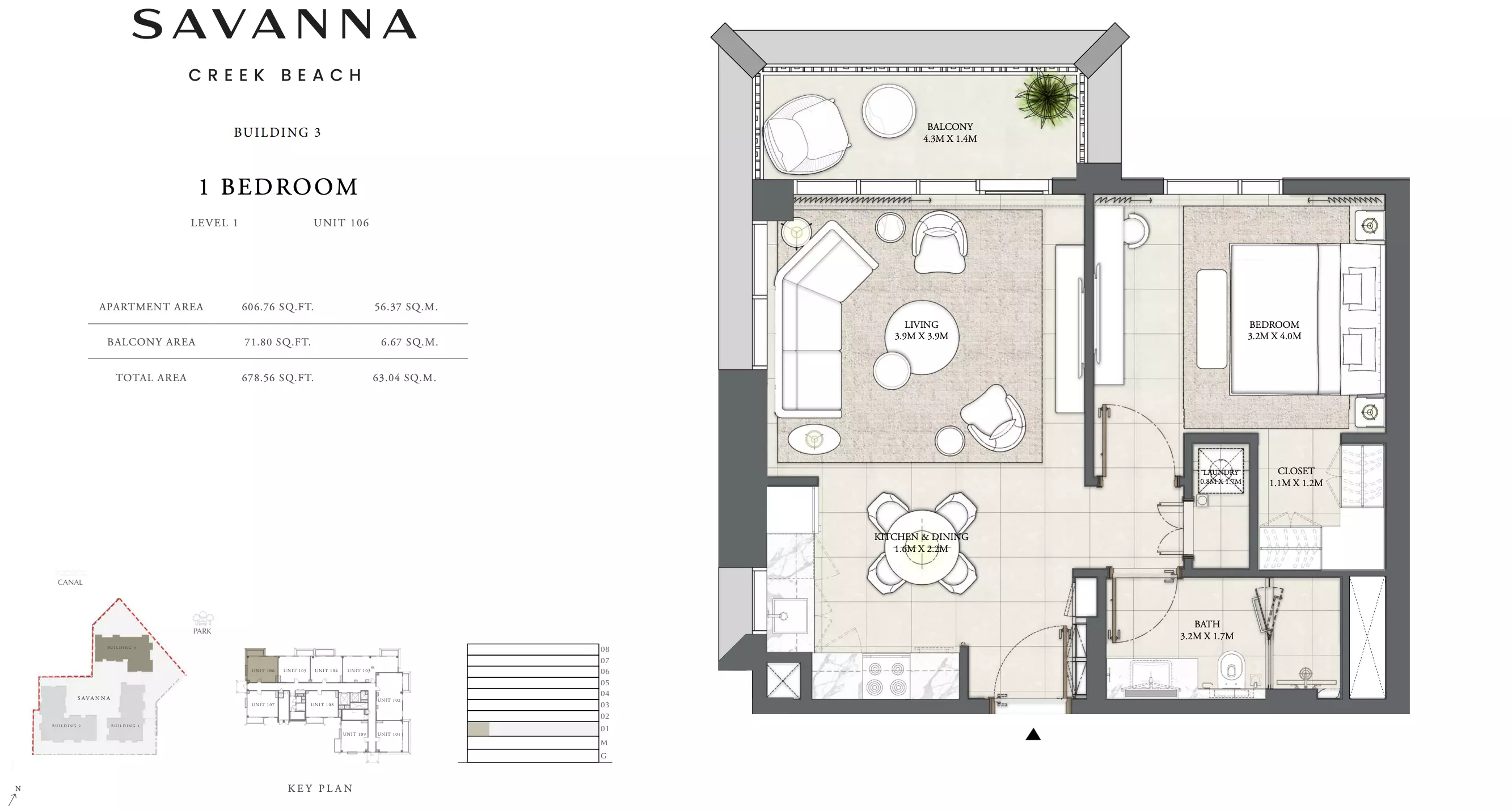 Savanna Level 1 - Unit 106, 1 bed