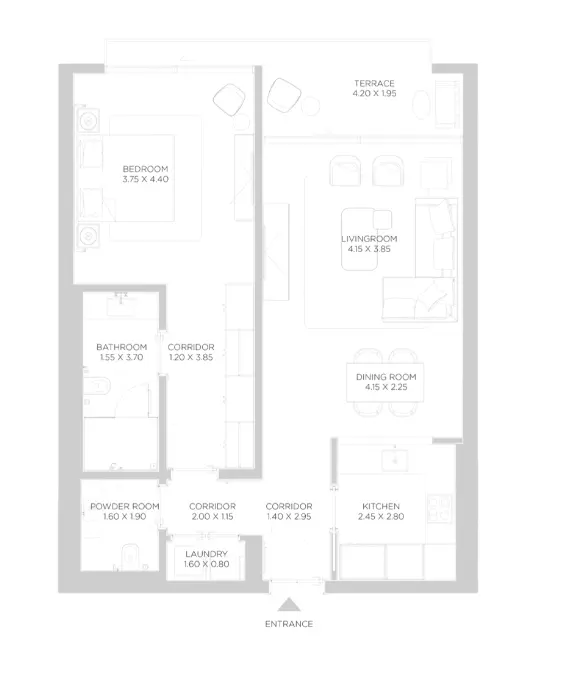 Rixos Phase 2 By Nakheel B2-Type C, 1 bed