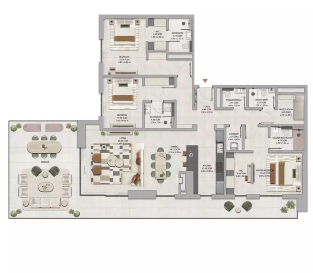 صورة مخطط ارضية الوحدة