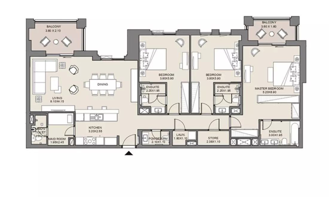 Jadeel at Madinat Jumeirah Living By Meraas Holding B11-Type A2, Level 5, Unit No-511, 3 beds