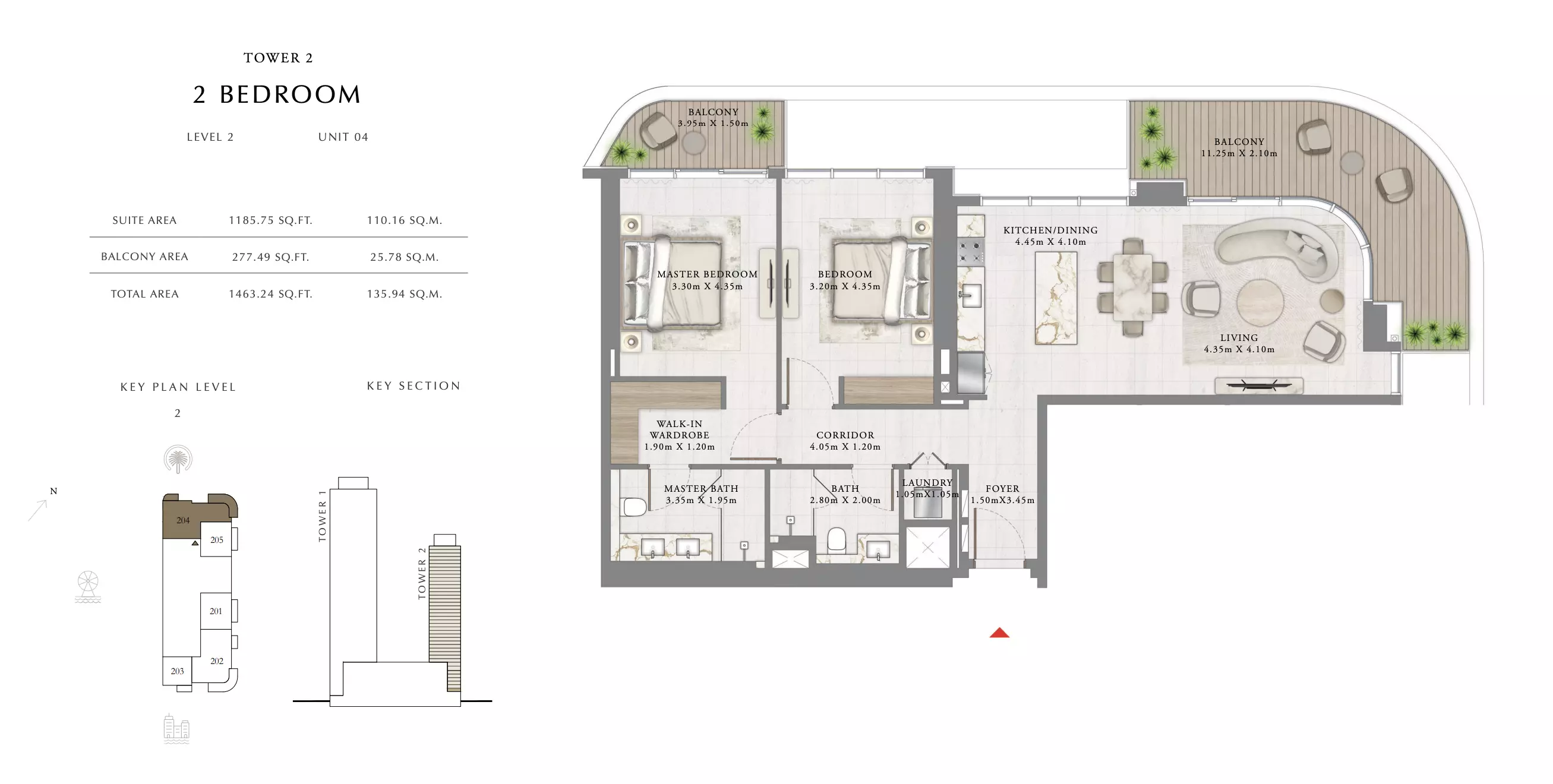 Seapoint T2-Level 2-9 ,Unit 04&03&08, 2 beds