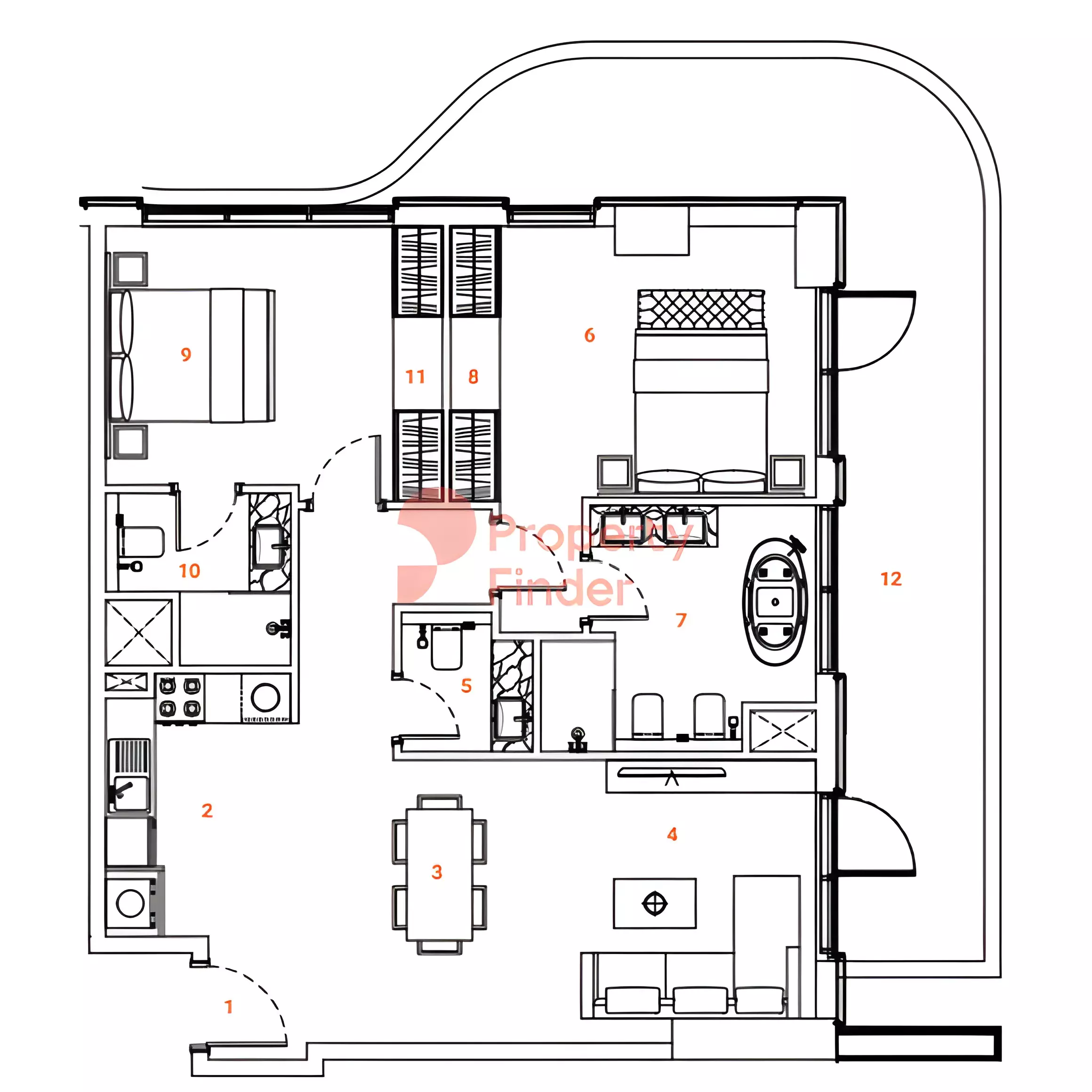 صورة مخطط ارضية الوحدة