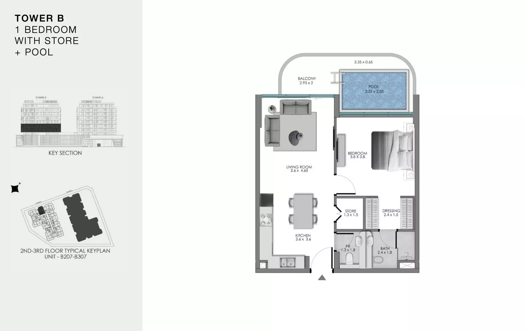 Ocean Bay by Samana Type 5-Tower B, 1 bed