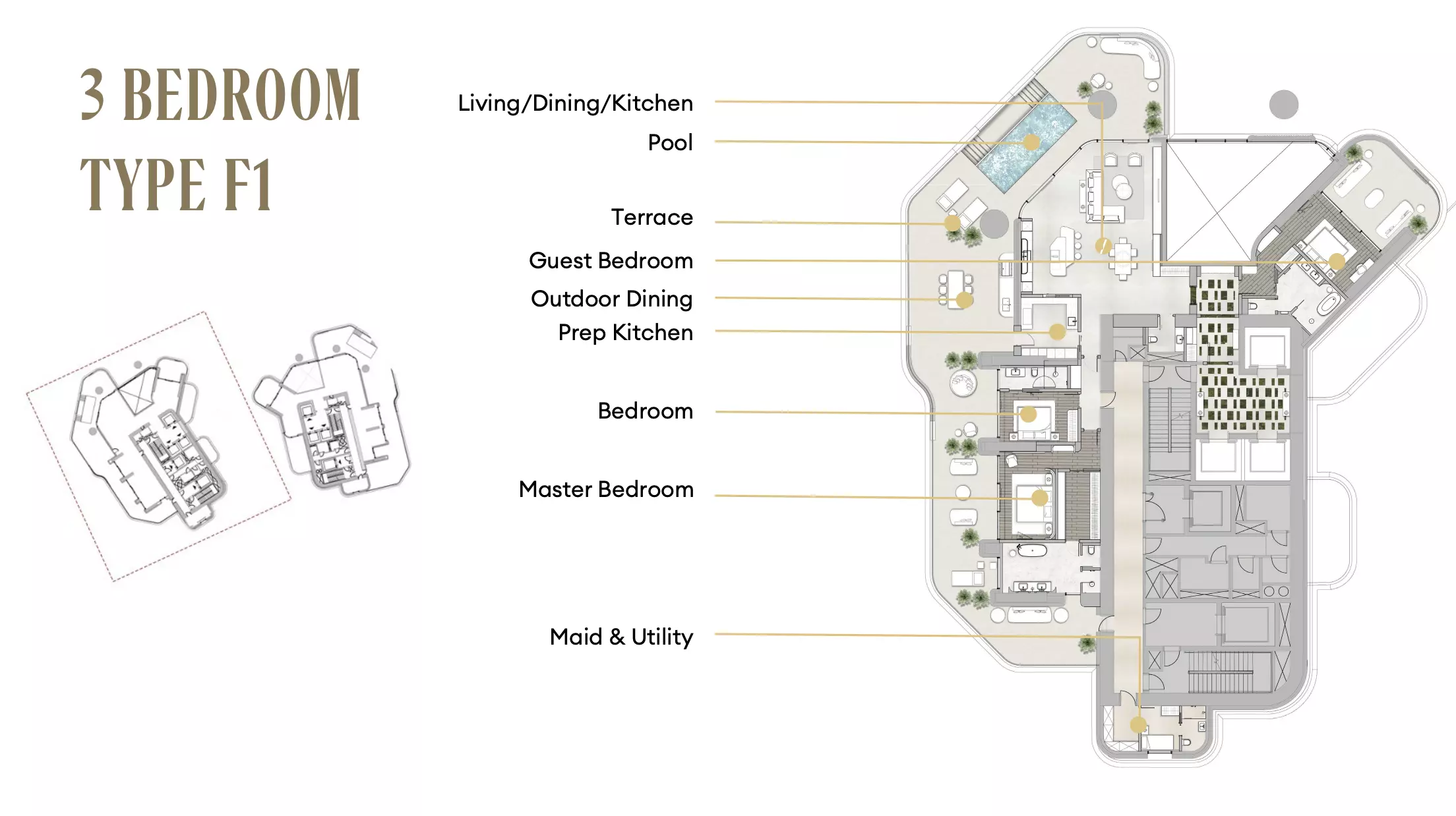 Regent Residences Type F1-West Tower, 3 beds