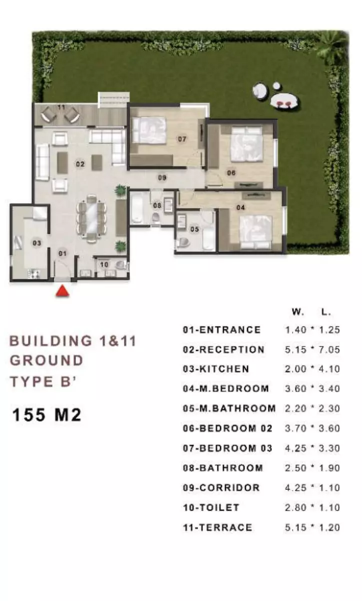 صورة مخطط ارضية الوحدة