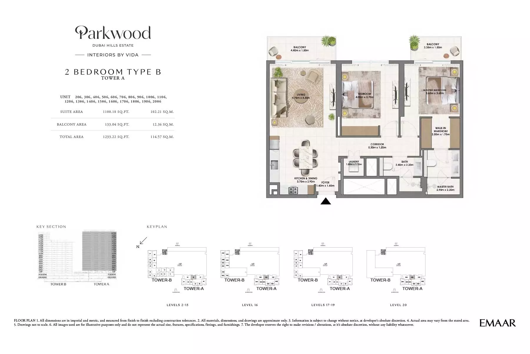 Parkwood — 2BR floor plan