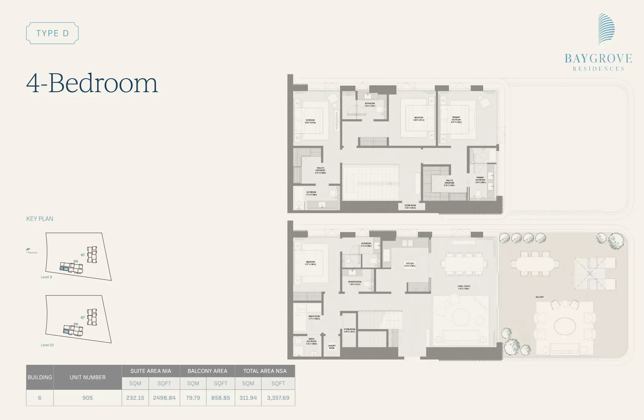 Bay Grove Residences Phase 3 Type D | 4-Bedroom, 4 beds
