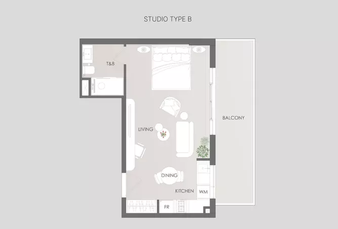 Delvara Residence — Studio floor plan