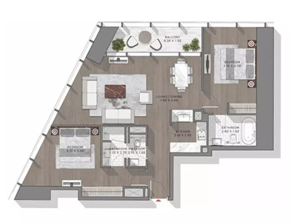 Safa Two Type 14, 2 beds