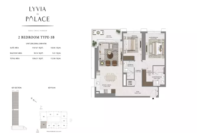 Lyvia By Palace — 2BR floor plan