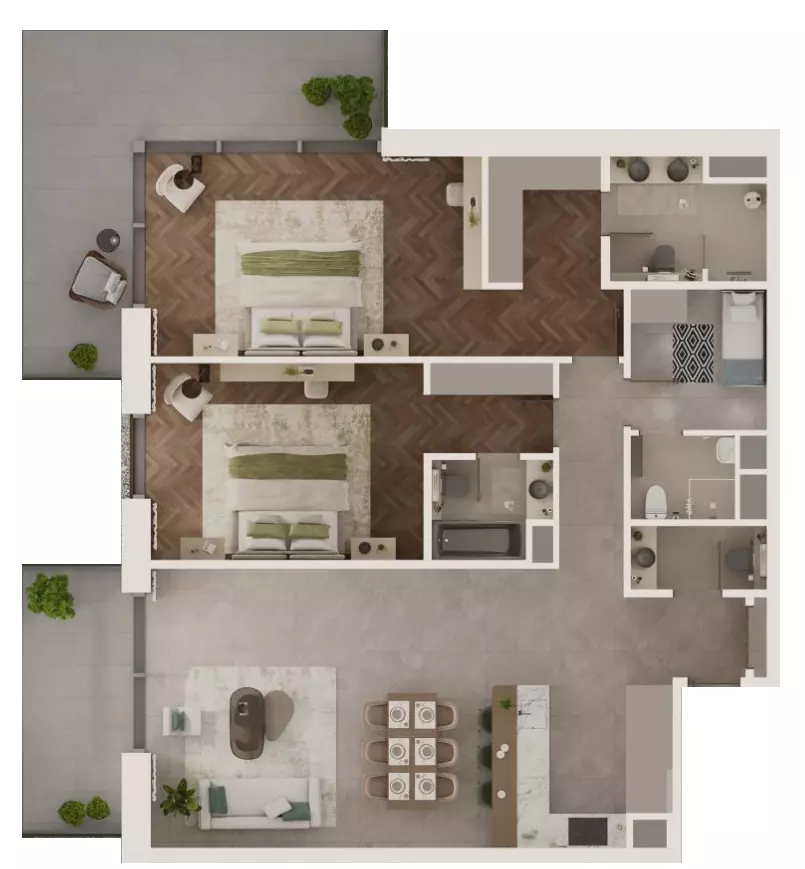 Sama Yas By Aldar Properties Type C, 2 beds