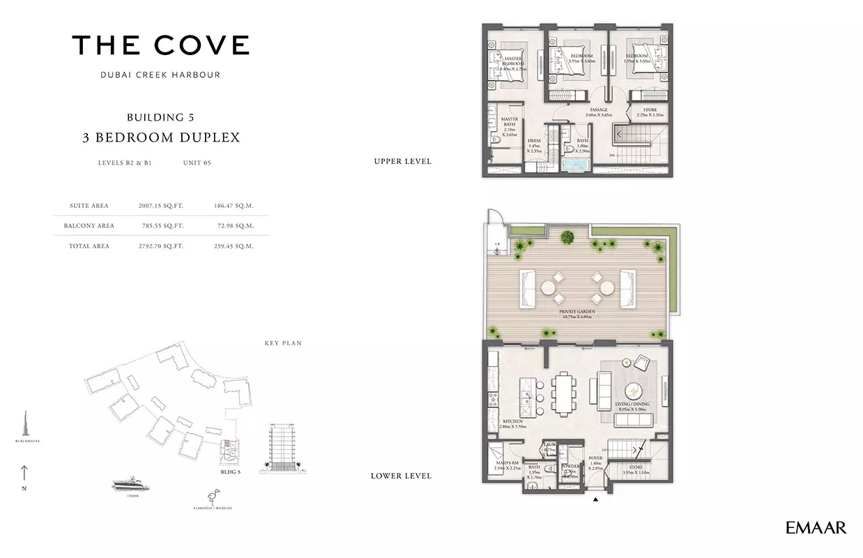The Cove Phase 2 By Emaar Building 5 - Levels B2 & B1, Unit 05, 3 beds