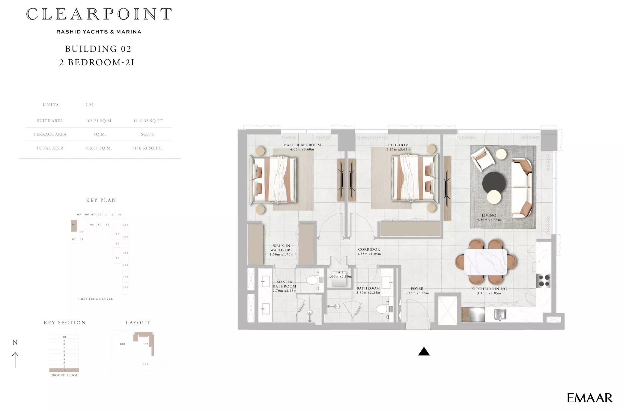 Clearpoint Building 2 _ Type 2I, 2 beds