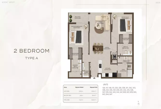 At 85 Residences — 2BR floor plan