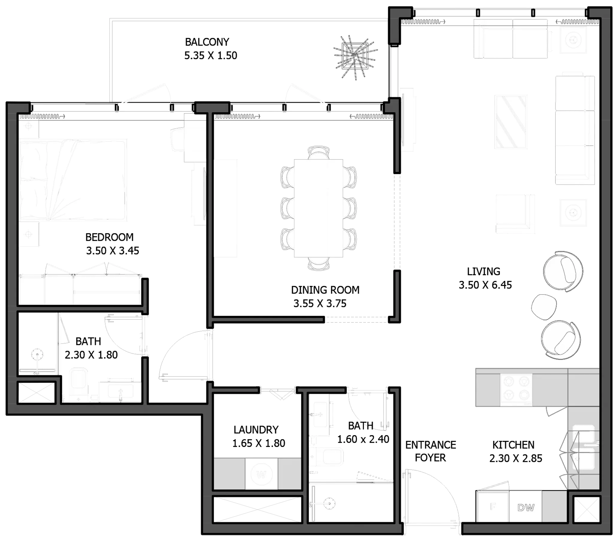 Selina Bay By Reportage Type C, 1 bed