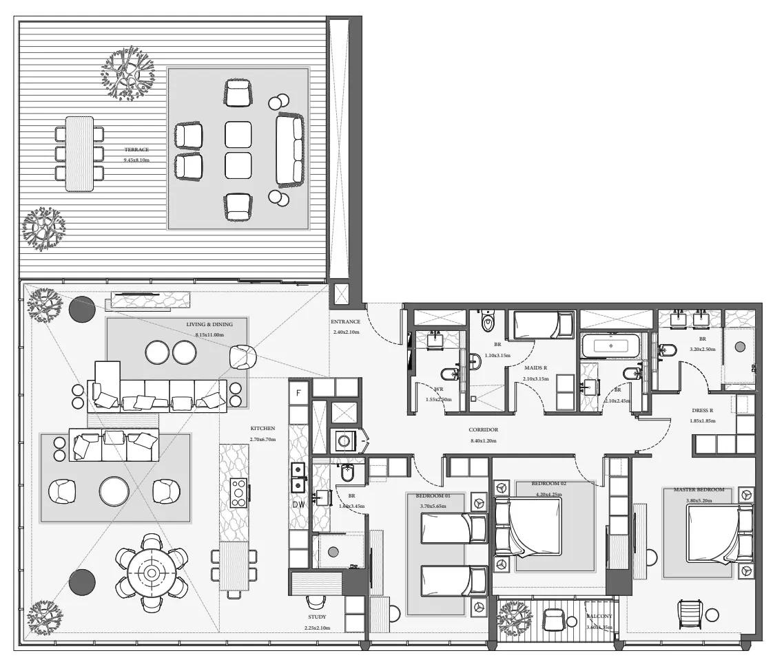 Verve City Walk Tower B-Type 1, 3 beds