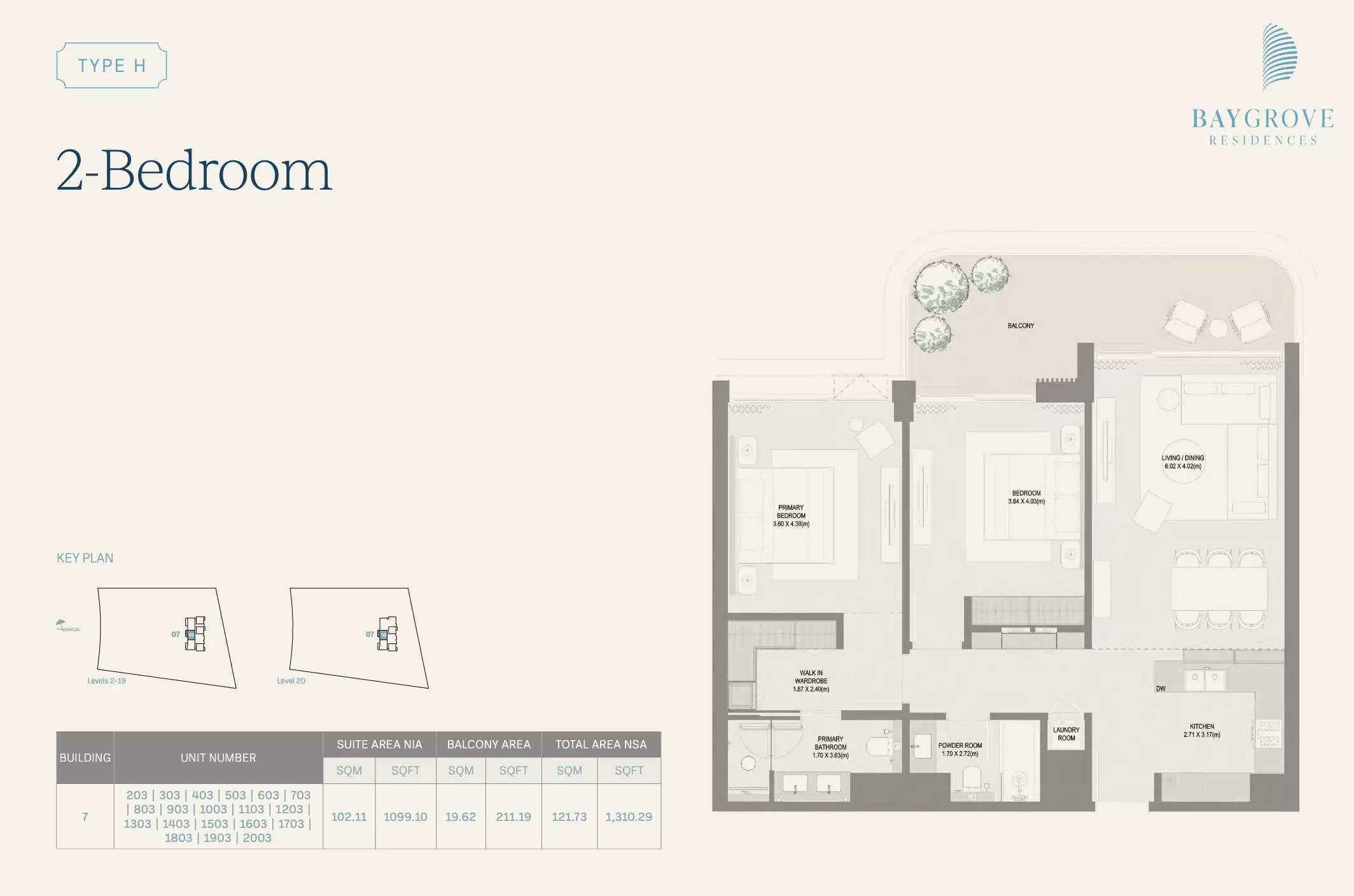 Bay Grove Residences Phase 3 Type H | 2-Bedroom, 2 beds