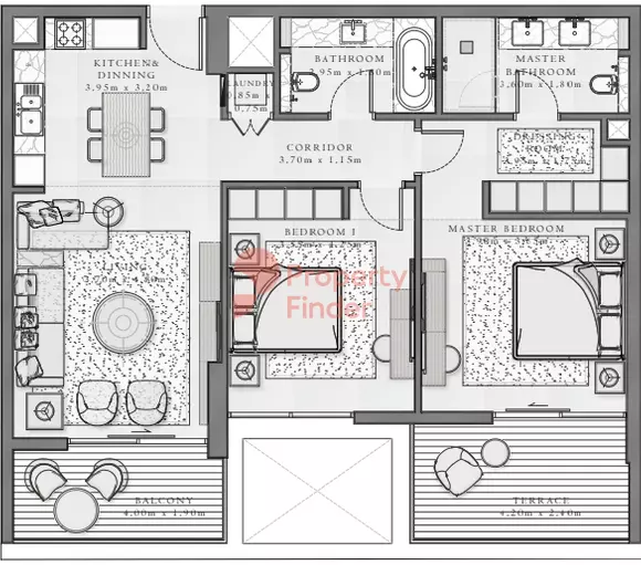 Sirdhana B3-Type 1A Level 09-10, 2 beds
