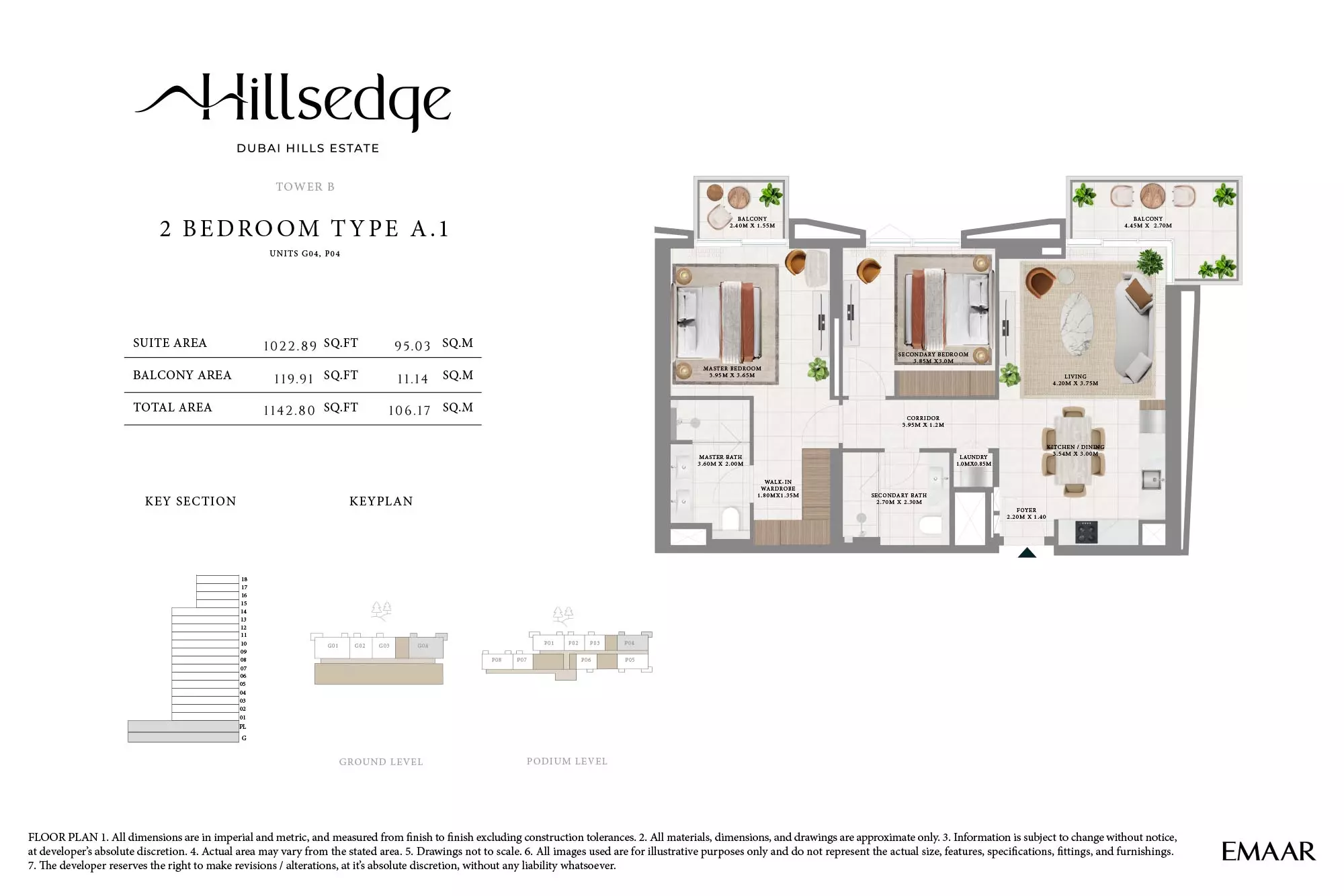 Hillsedge Type A.1-Tower B, 2 beds