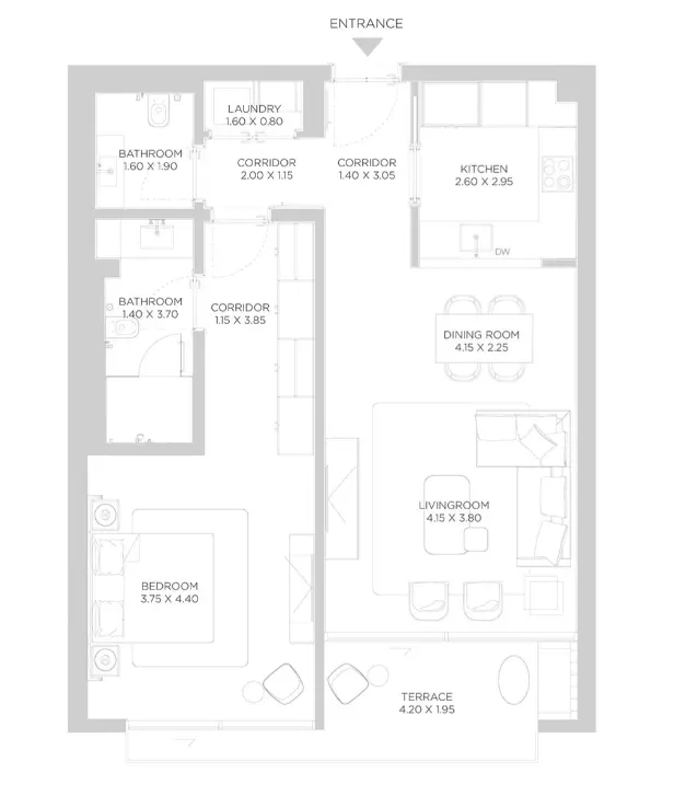 Rixos Phase 2 By Nakheel B4-Type D, 1 bed