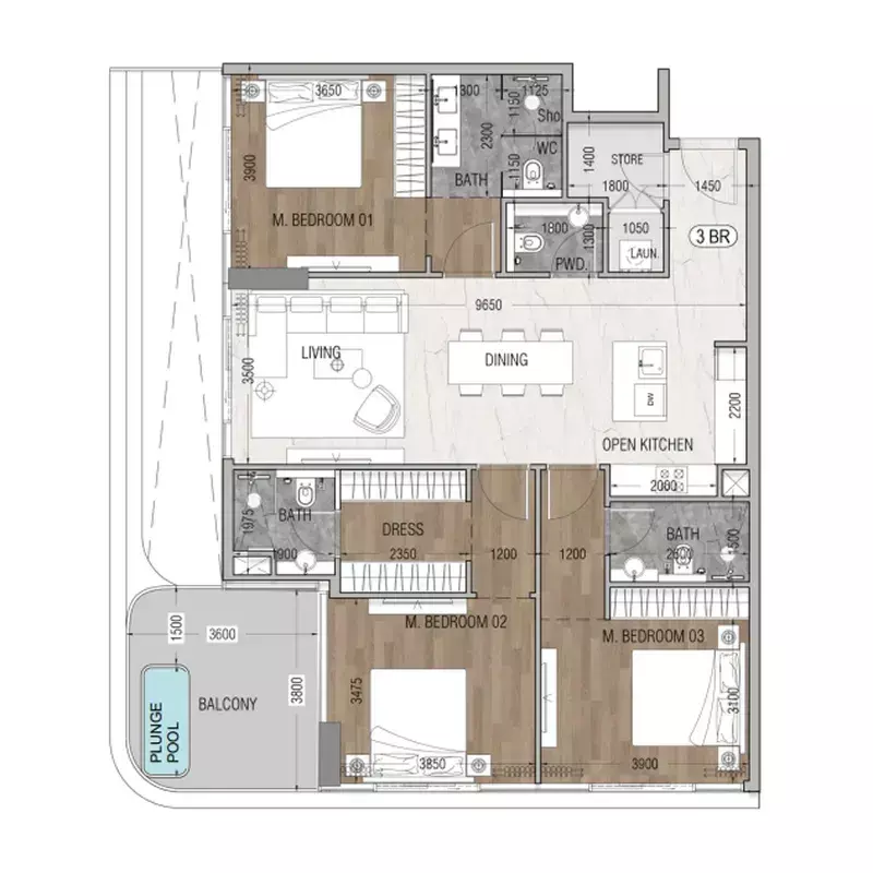 صورة مخطط ارضية الوحدة