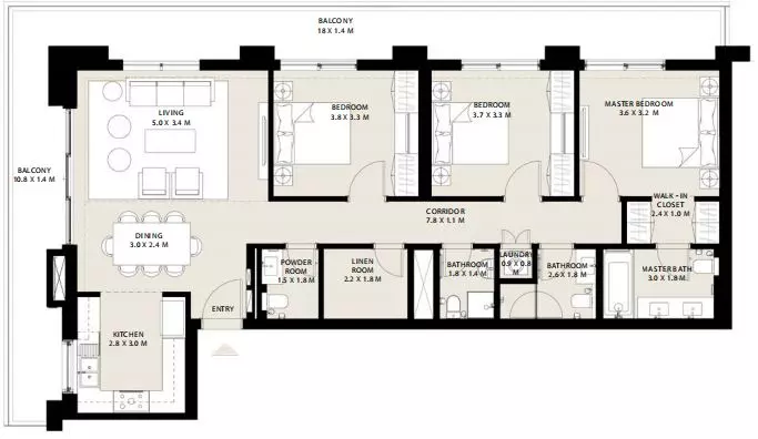 Park Field Type 3.1, 3 beds