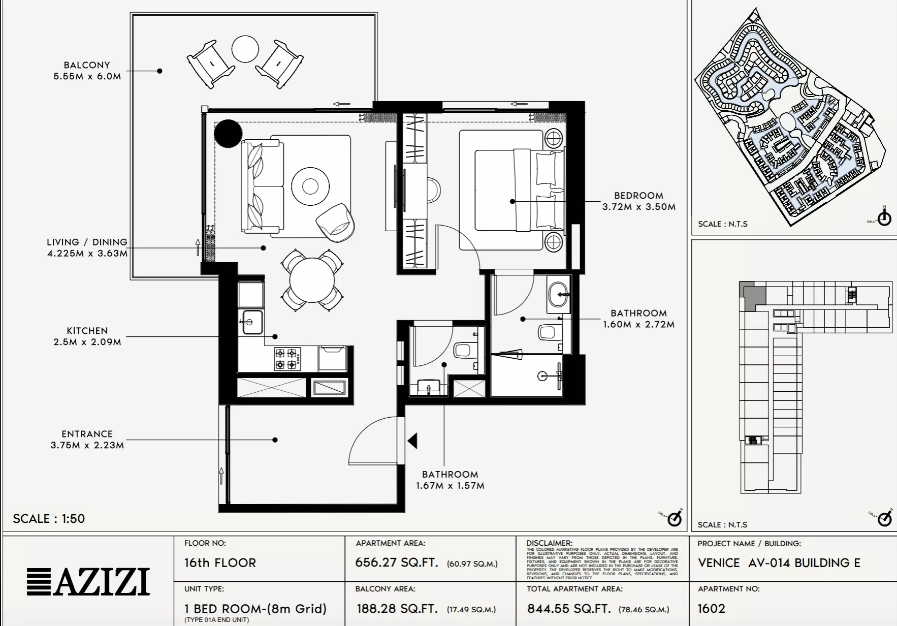 Azizi Venice 14 Type 1620-Building E, 1 bed