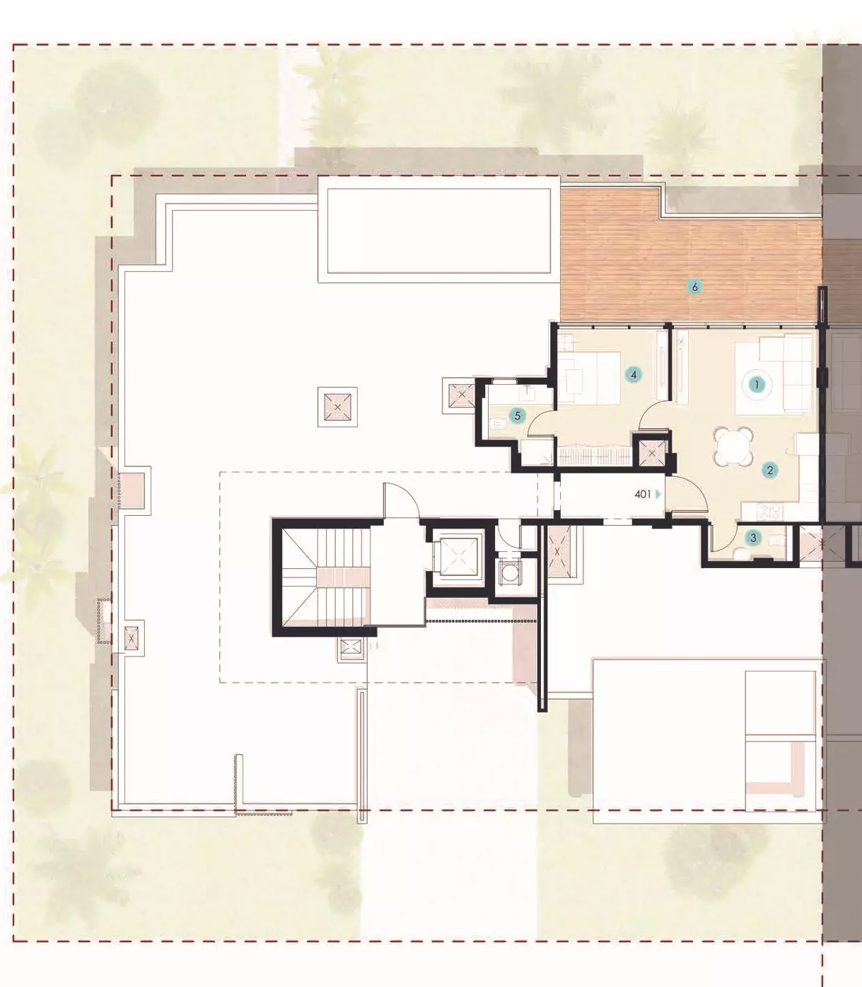 صورة مخطط ارضية الوحدة