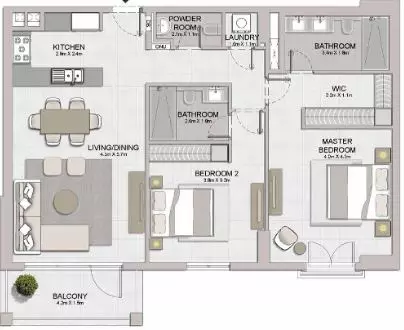 La Sirene Phase1 By Meraas Type 6, 2 beds