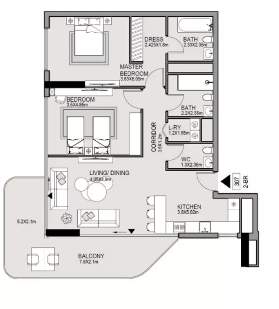 Unit floor plan image