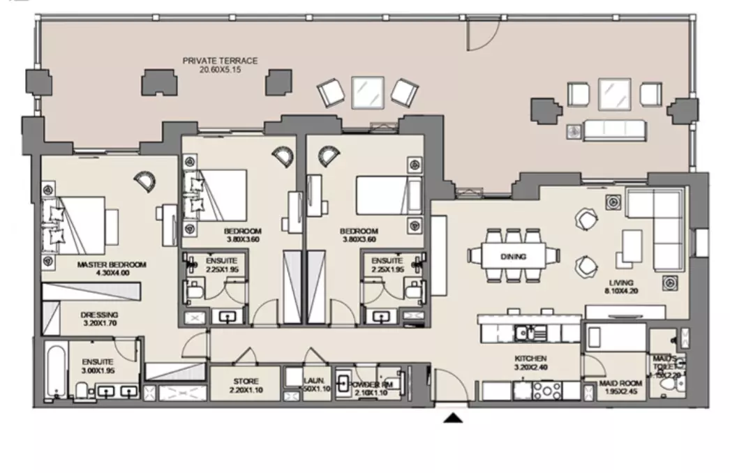 Al Jazi B4-Type A2, Level Ground, 3 beds