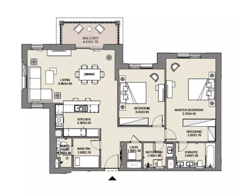 Al Jazi B4-Type B1, Level 7,8,9, 2 beds
