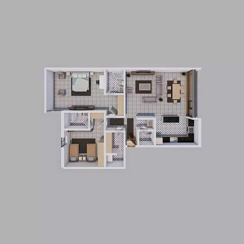 صورة مخطط ارضية الوحدة