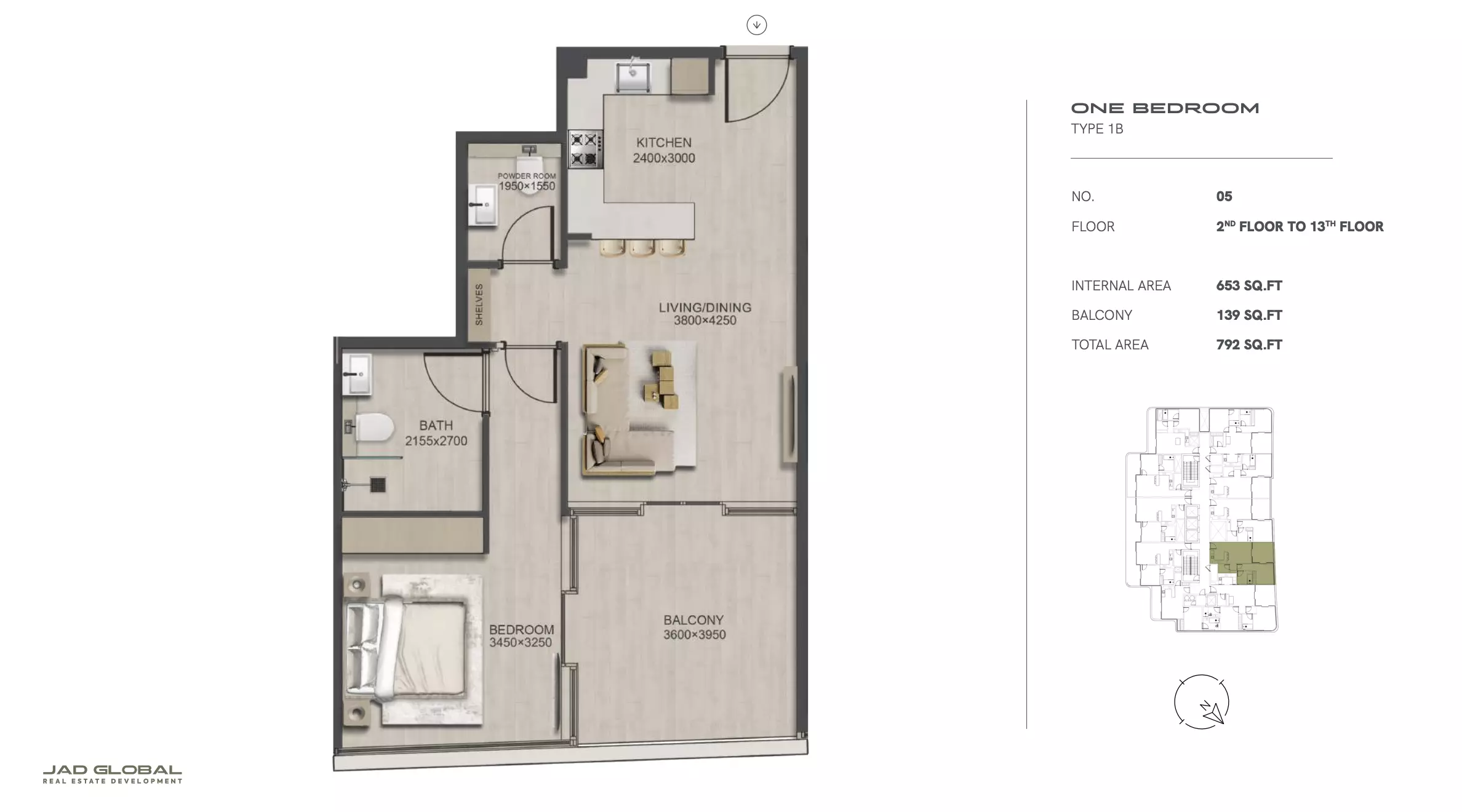 صورة مخطط ارضية الوحدة