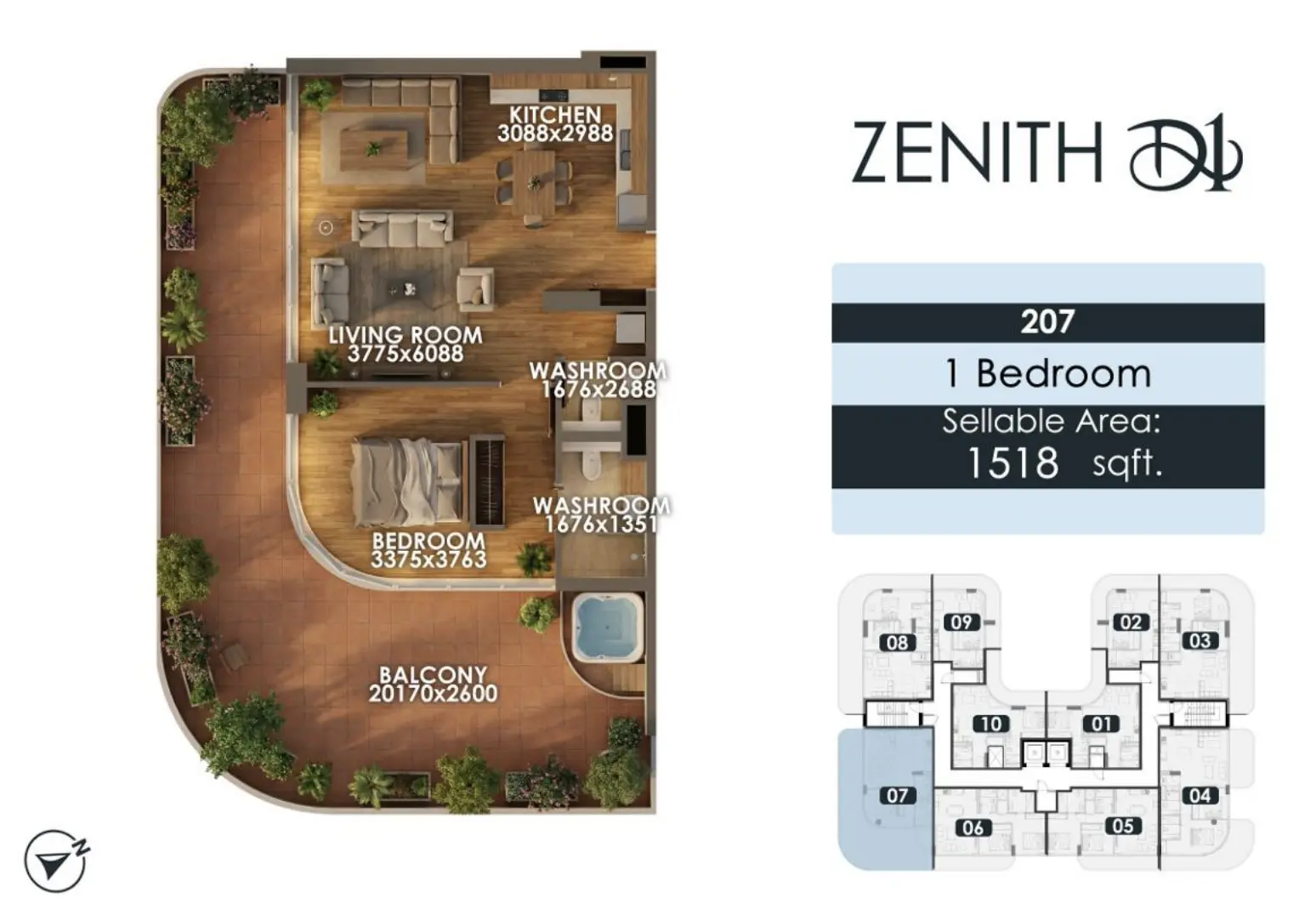 Unit floor plan image