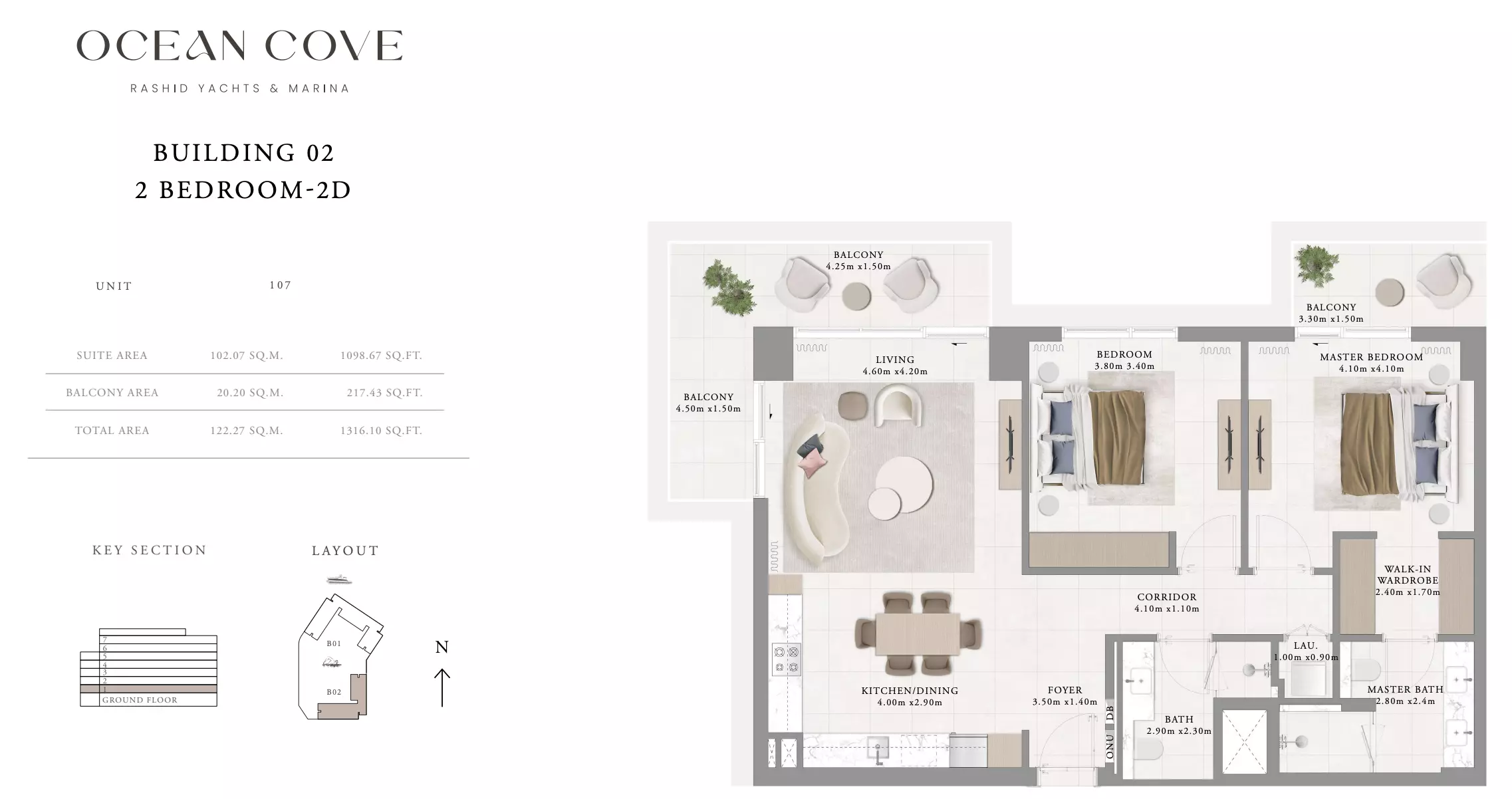 Ocean Cove Type 7- Building 2, 2 beds
